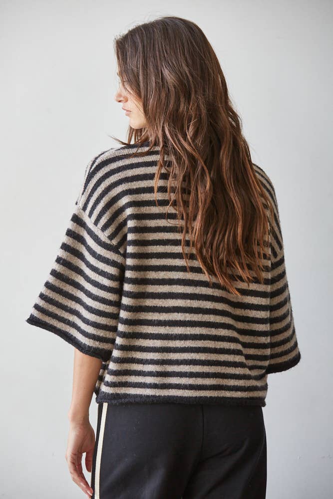 By Together Knit Quarter Sleeve Sweater