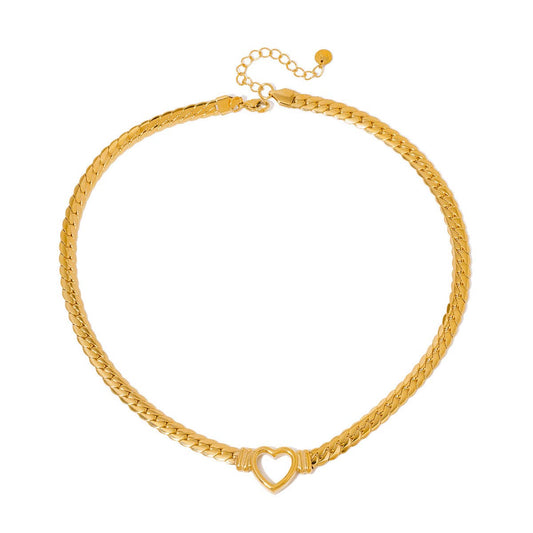 Pretty Simple Gold Helen Heart Necklace