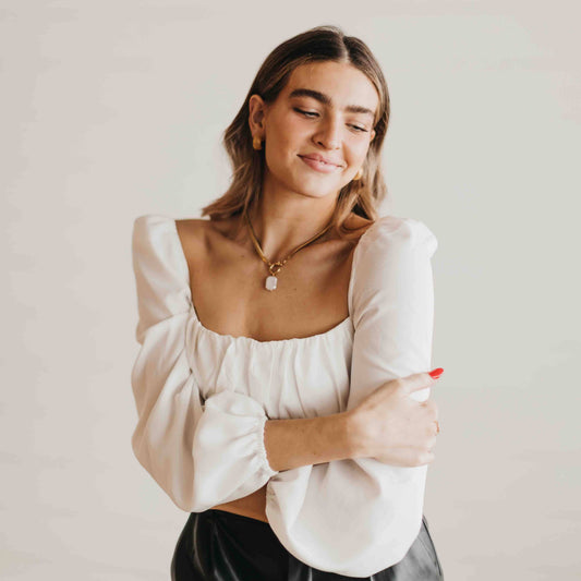 Pretty Simple Mother Of Pearl Necklace