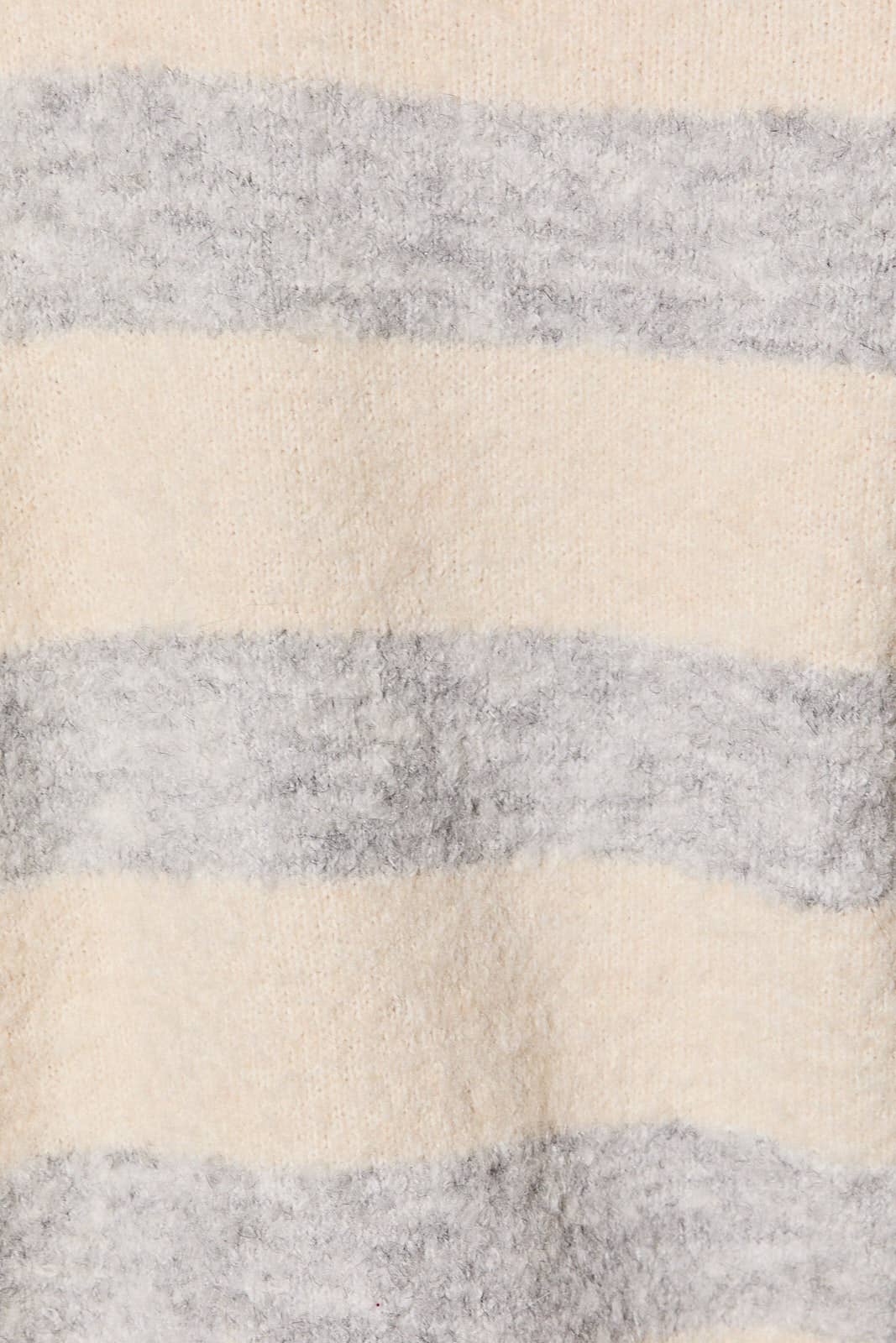 Gray Striped High Neck Cardigan
