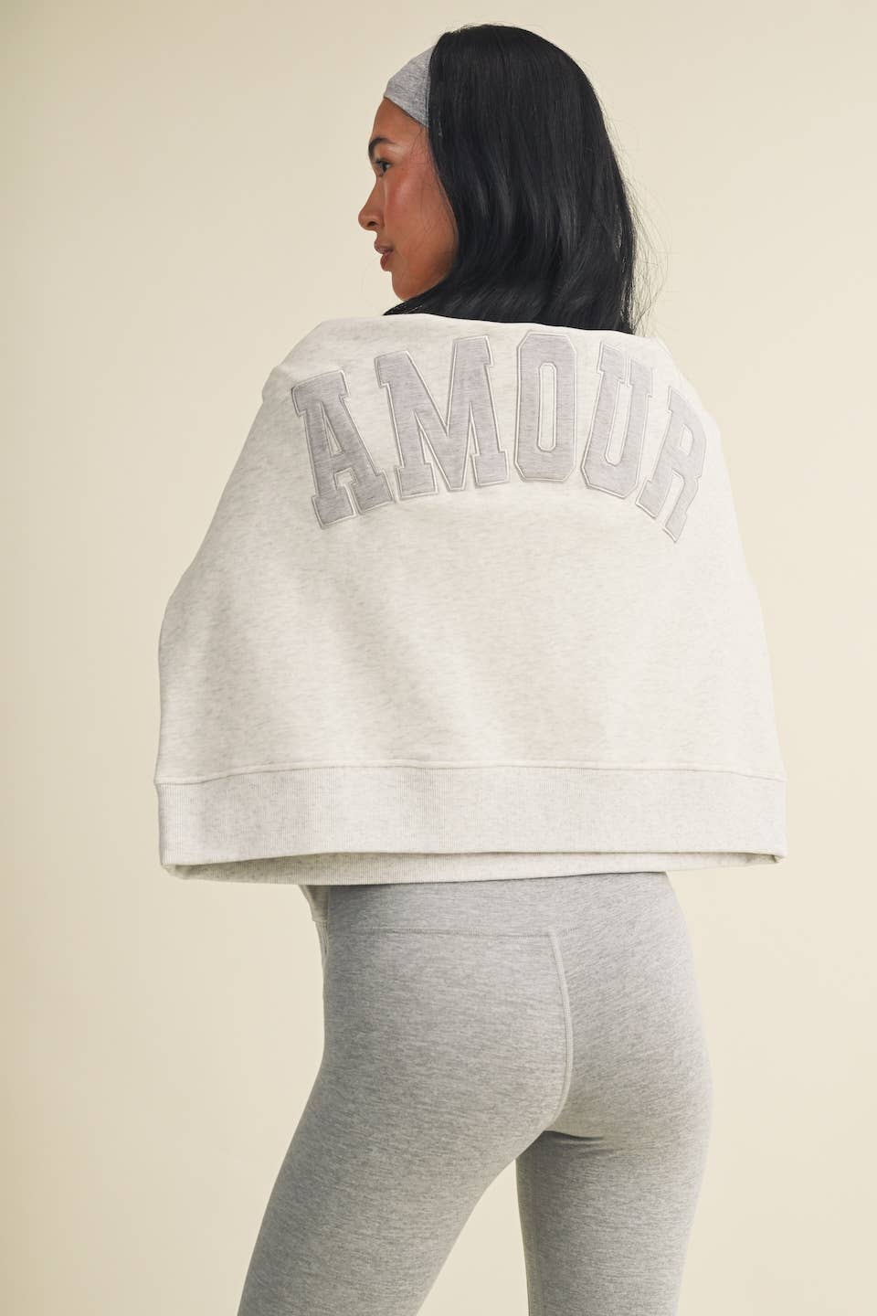 Glowie Amour Oversized Mock Neck Sweatshirt