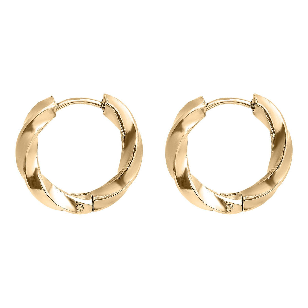 Textured Twisted Huggie Hoop Earrings