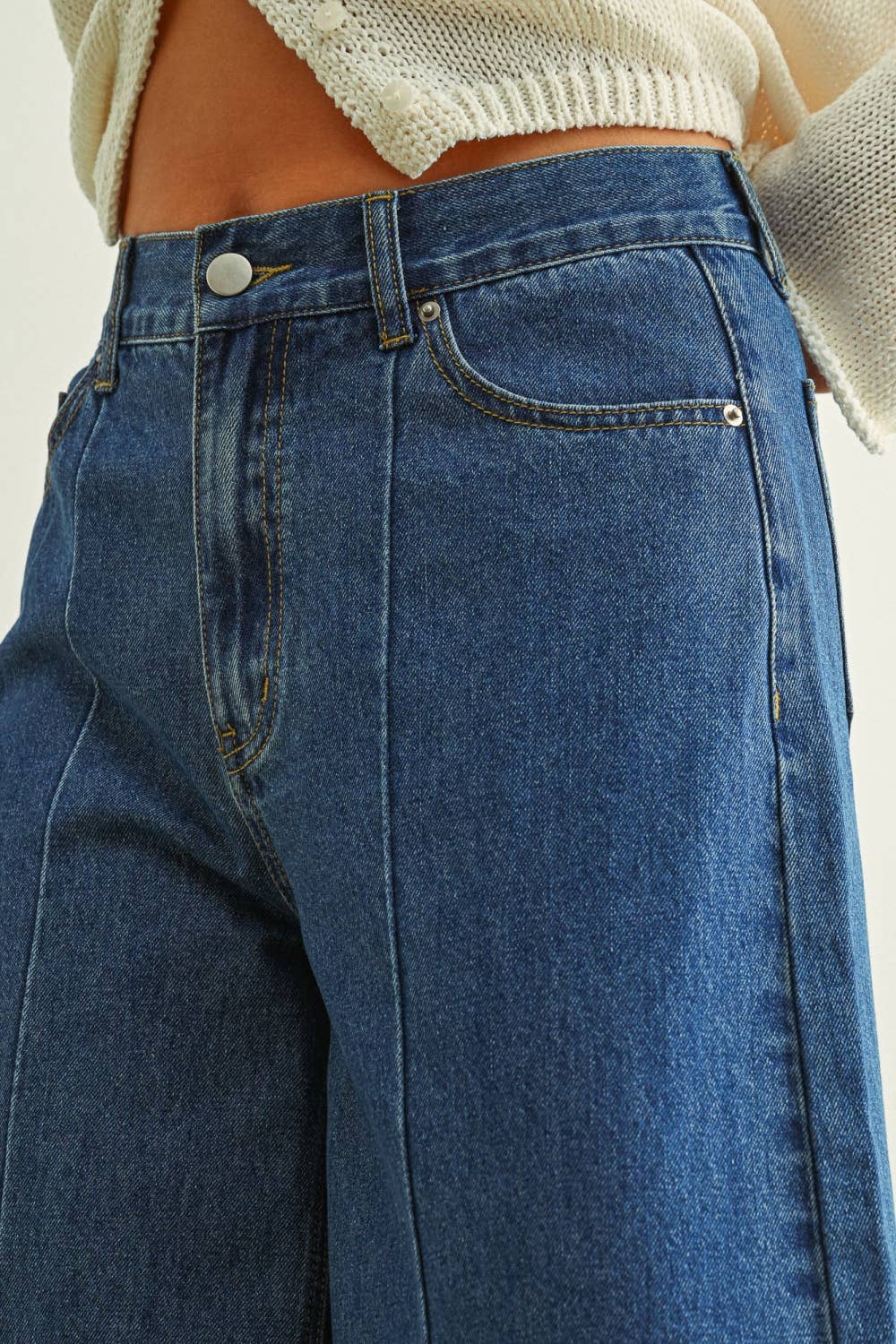 Miou Muse Wide Leg Denim Pants