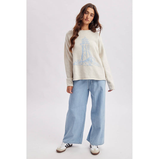 Wishlist Apparel Lighthouse Coastal Sweater