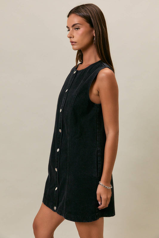 Le Lis Button Down Denim Dress