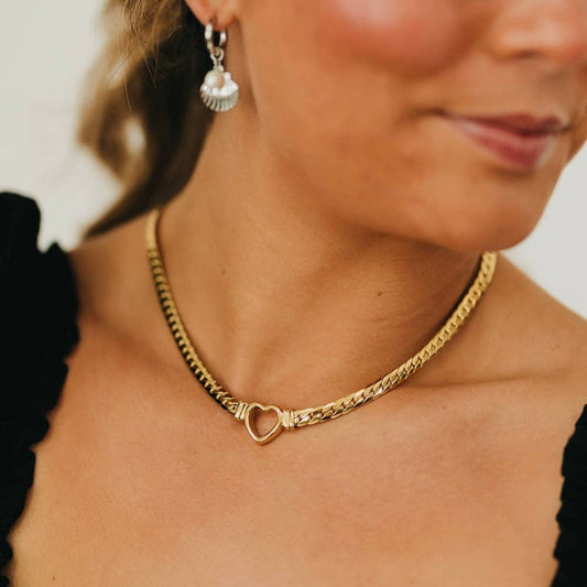 Pretty Simple Gold Helen Heart Necklace