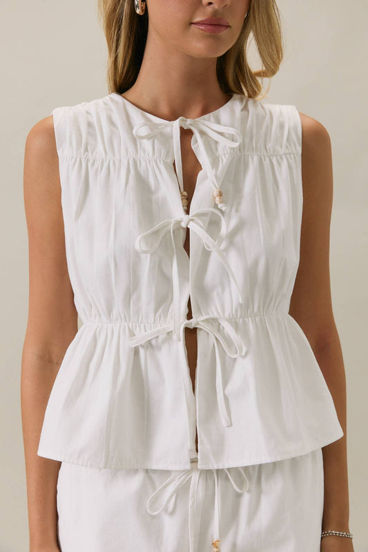 Sunday Edition Front Tie Top