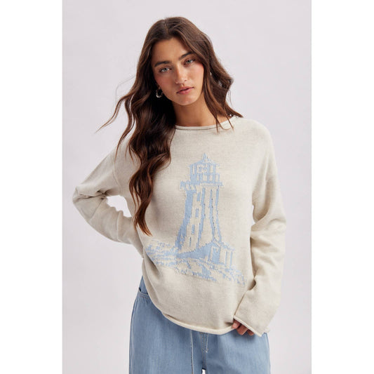 Wishlist Apparel Lighthouse Coastal Sweater