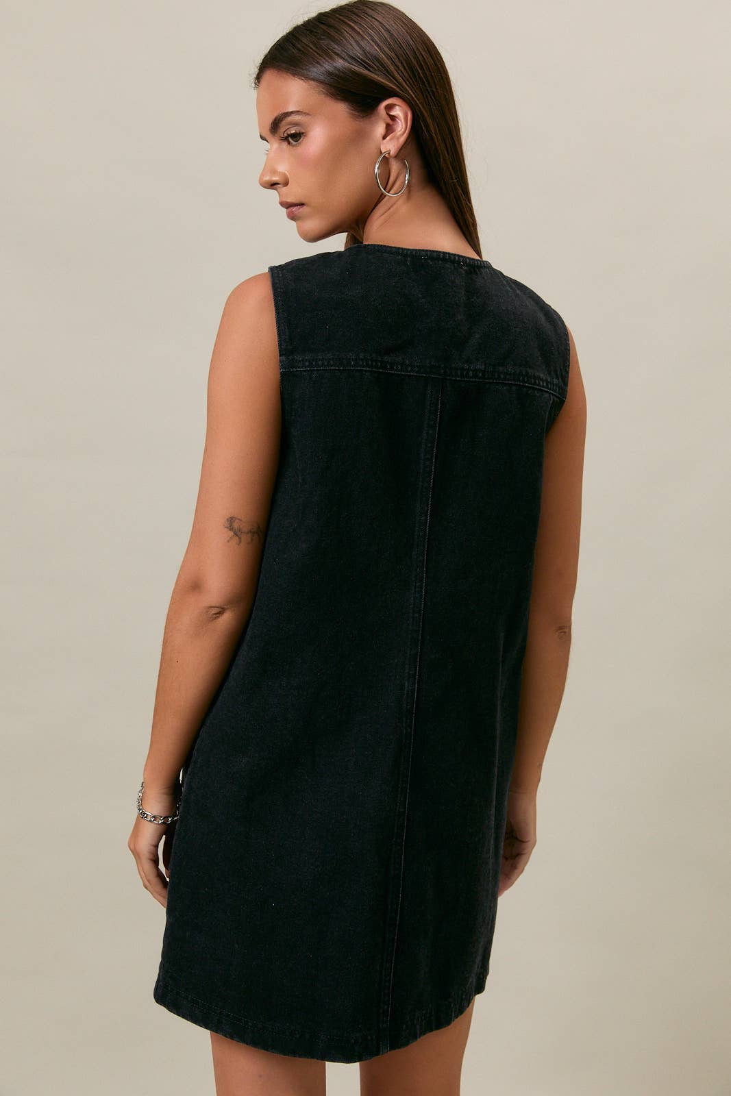 Le Lis Button Down Denim Dress