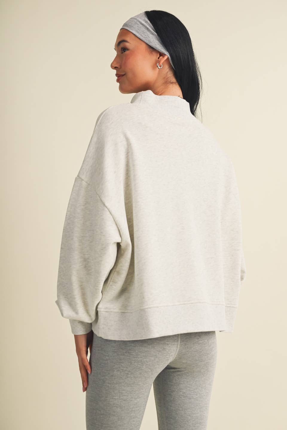 Glowie Amour Oversized Mock Neck Sweatshirt