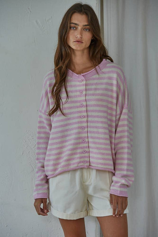 By Together Pink Striped Sweater