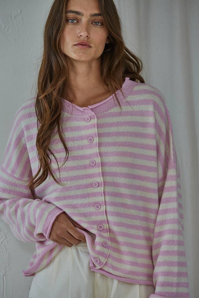 By Together Pink Striped Sweater